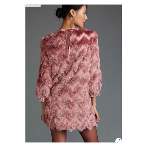 Anthropologie Pink Textured Dress - Picture 3 of 15